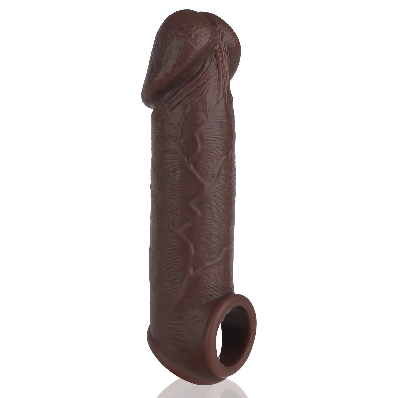 Leif 8.5" × 2.0" Realistic Black Silicone Penis Enhancer - Ergonomic Design & Discreet Comfort
