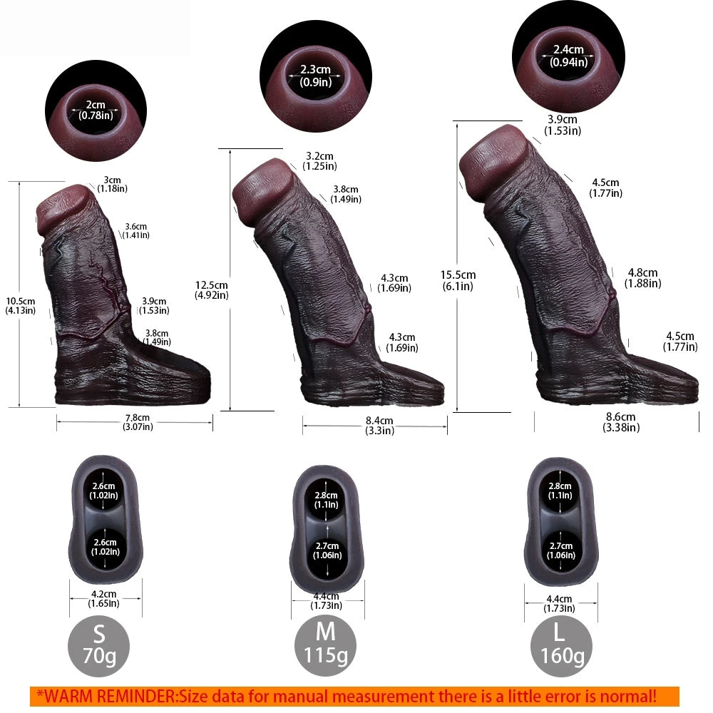 Ryder 6.1" × 1.9" Liquid Silicone Penis Girth Sleeve