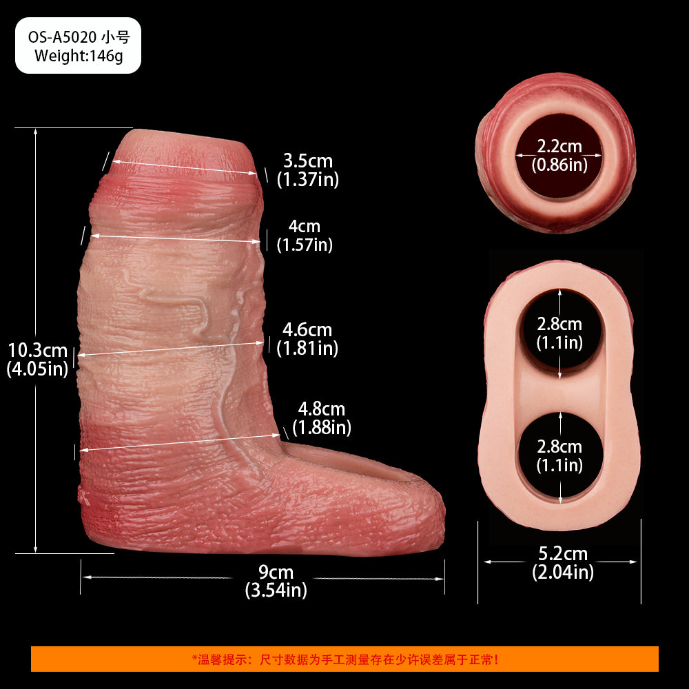 Oren 5.4" × 1.8" Premium Penis Extender Sleeve - Open-Tip Design for Comfort Fit