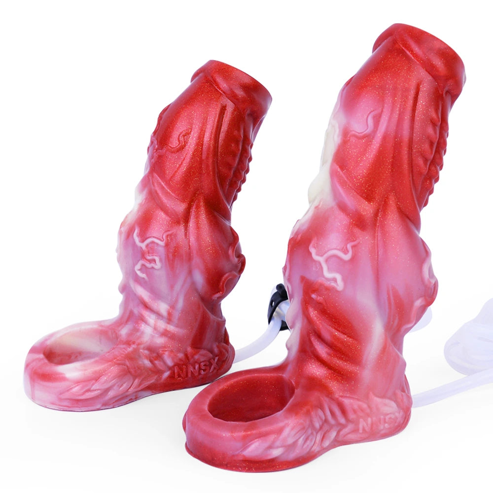 Ray 5.6" x 2.0" Water Spraying Penis Sleeve - Realistic Texture