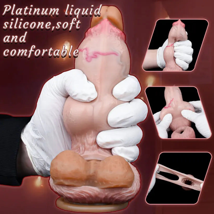 Realistic Pleasure Sleeve - 3 Size Options in Body-Safe Platinum Silicone for Enhancement & Stamina Support
