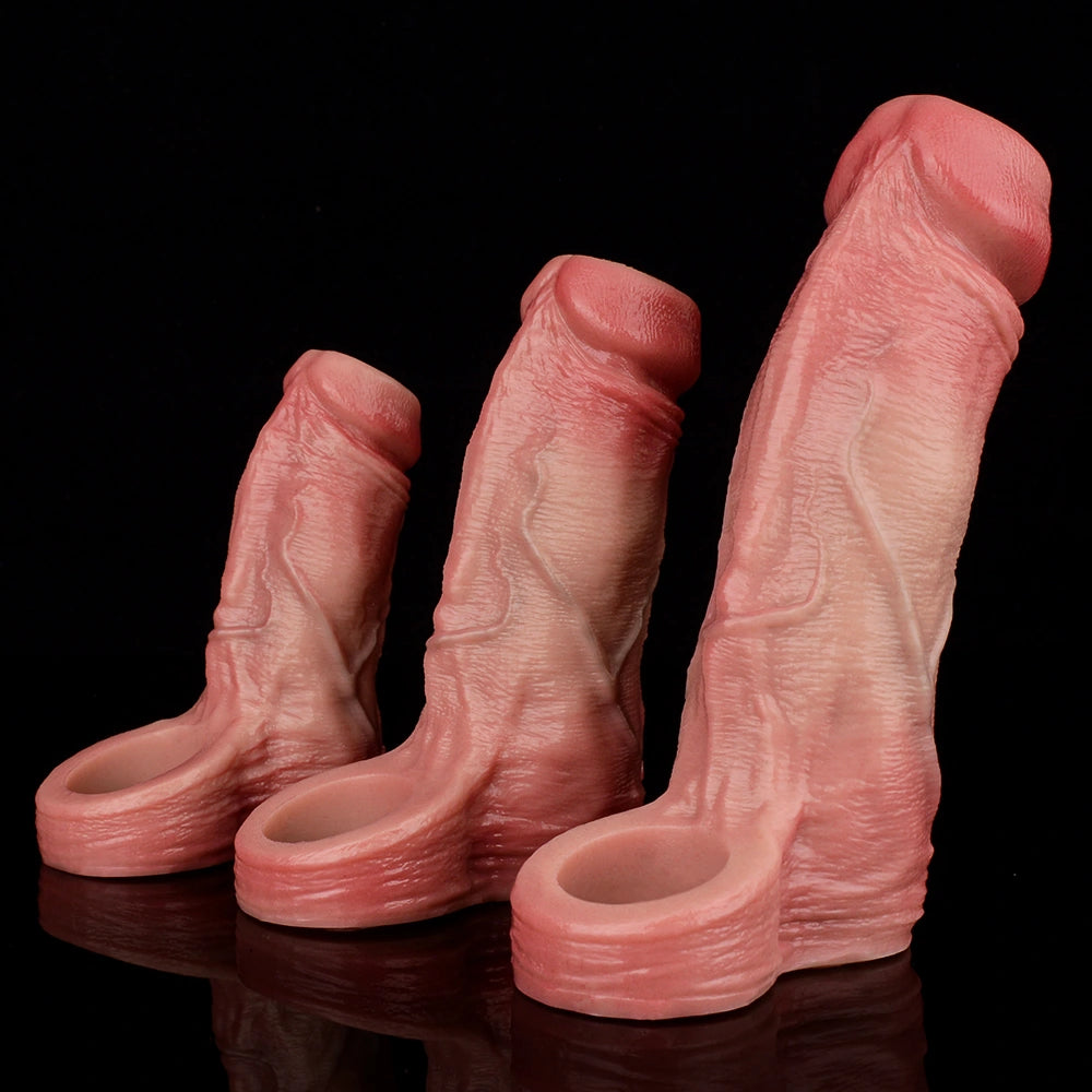 Rex 6.1” x 1.9” Body-Safe Silicone Realistic Penis Sleeve