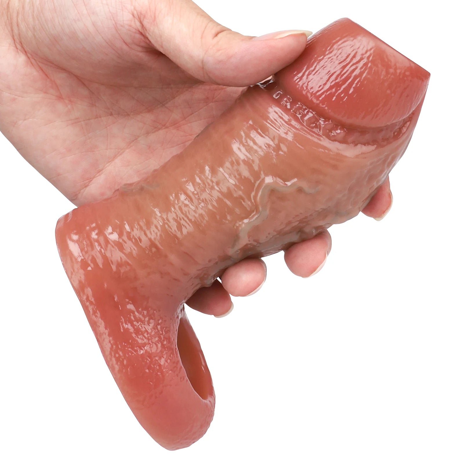 Rhys 5.5" × 2.2" Open-End Silicone Penis Girth Enhancer for Extra Girth