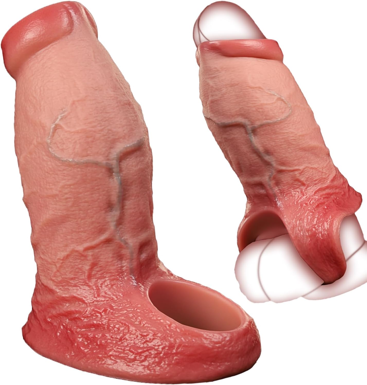 Rhys 5.9"x2.2" Thick Realistic Penis Extender Sleeve