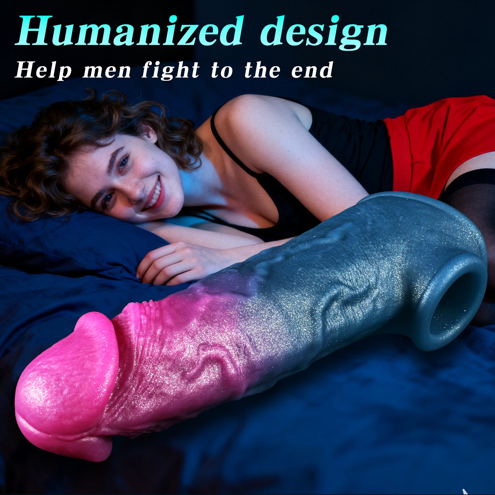 Rhys 7" x 1.6" Gradient-Colored Fantasy Penis Sleeve
