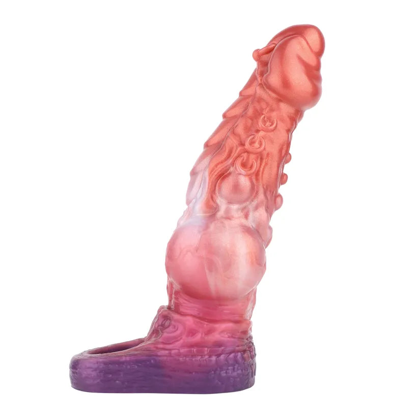 Rhys 9.8" x 3.1" Premium Silicone Penis Enlargement Sleeve - Dragon Fantasy Design