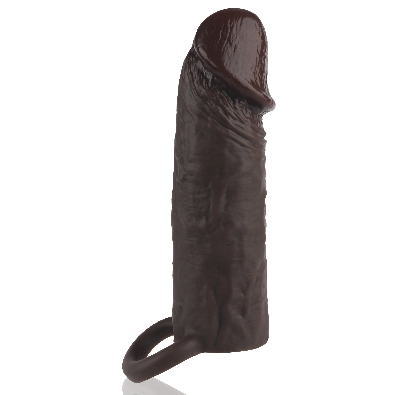 Roy 6.2“ x 1.8” Realistic Penis Extender Sleeve - Black