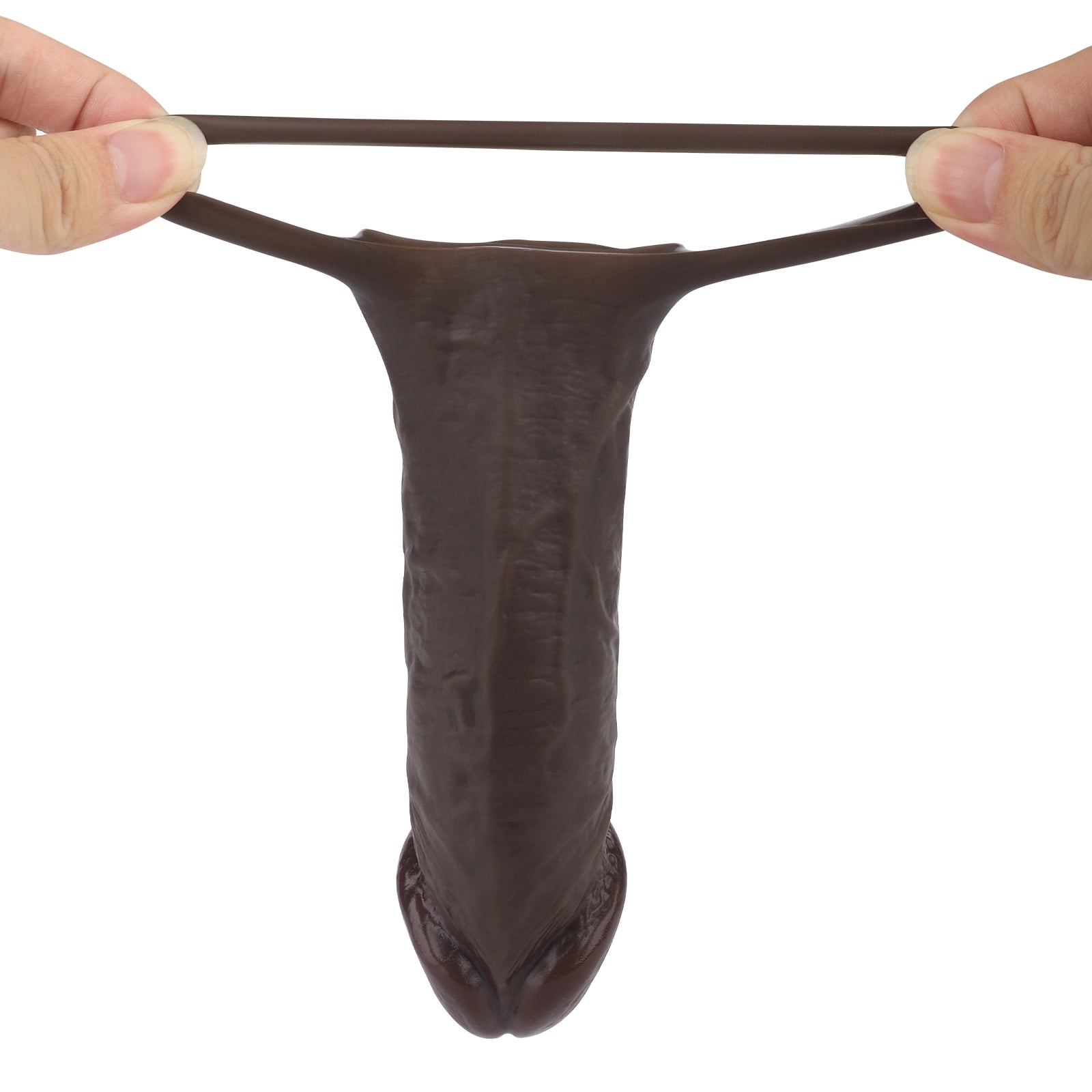 Roy 6.2“ x 1.8” Realistic Penis Extender Sleeve - Black