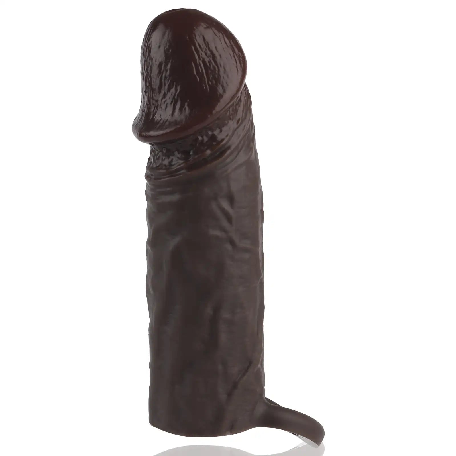 Roy 6.2“ x 1.8” Realistic Penis Extender Sleeve - Black
