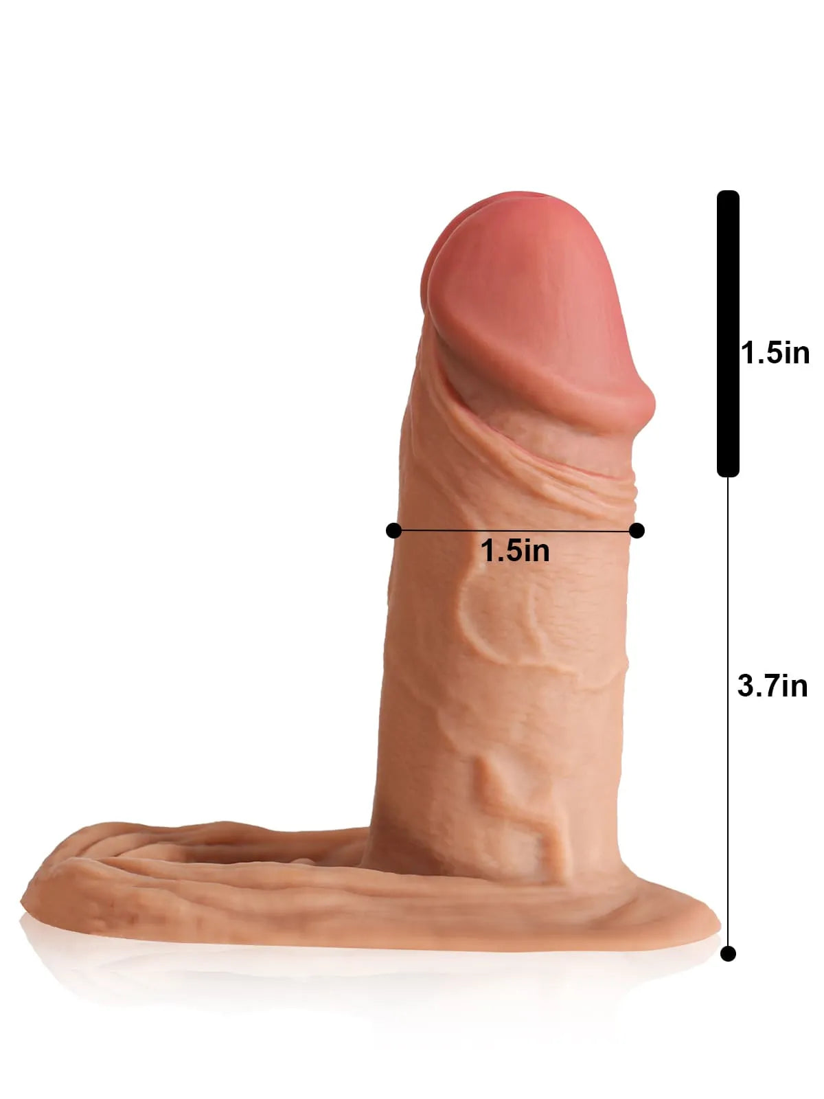 Scott 5.2" x 1.5" Realistic Slim Silicone Penis Sleeve - Pleasure Aid