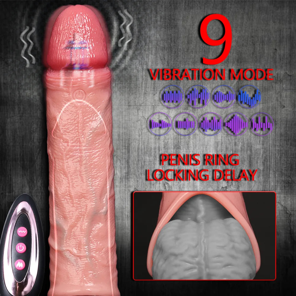 Seth 7.7" × 1.6" Realistic Electric Penis Stimulator - Skin-Tone Silicone Sleeve with Vibrating Function