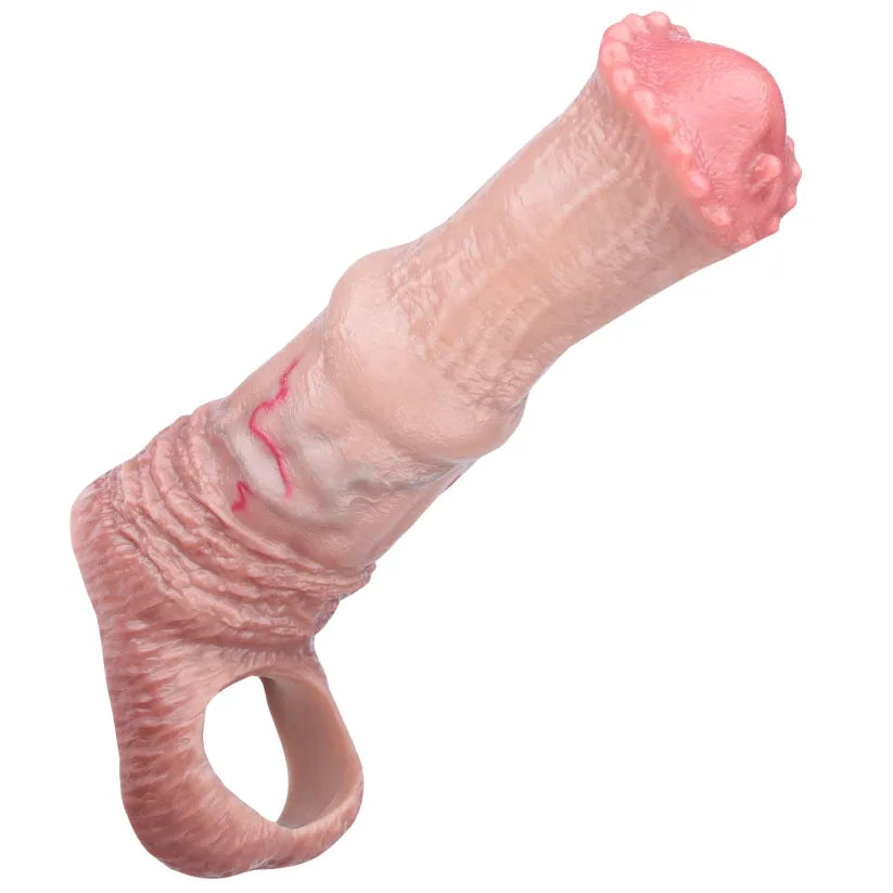 Western Realistic Stallion Fantasy Penis Sleeve - 2 Size Options for Penis Enhancement