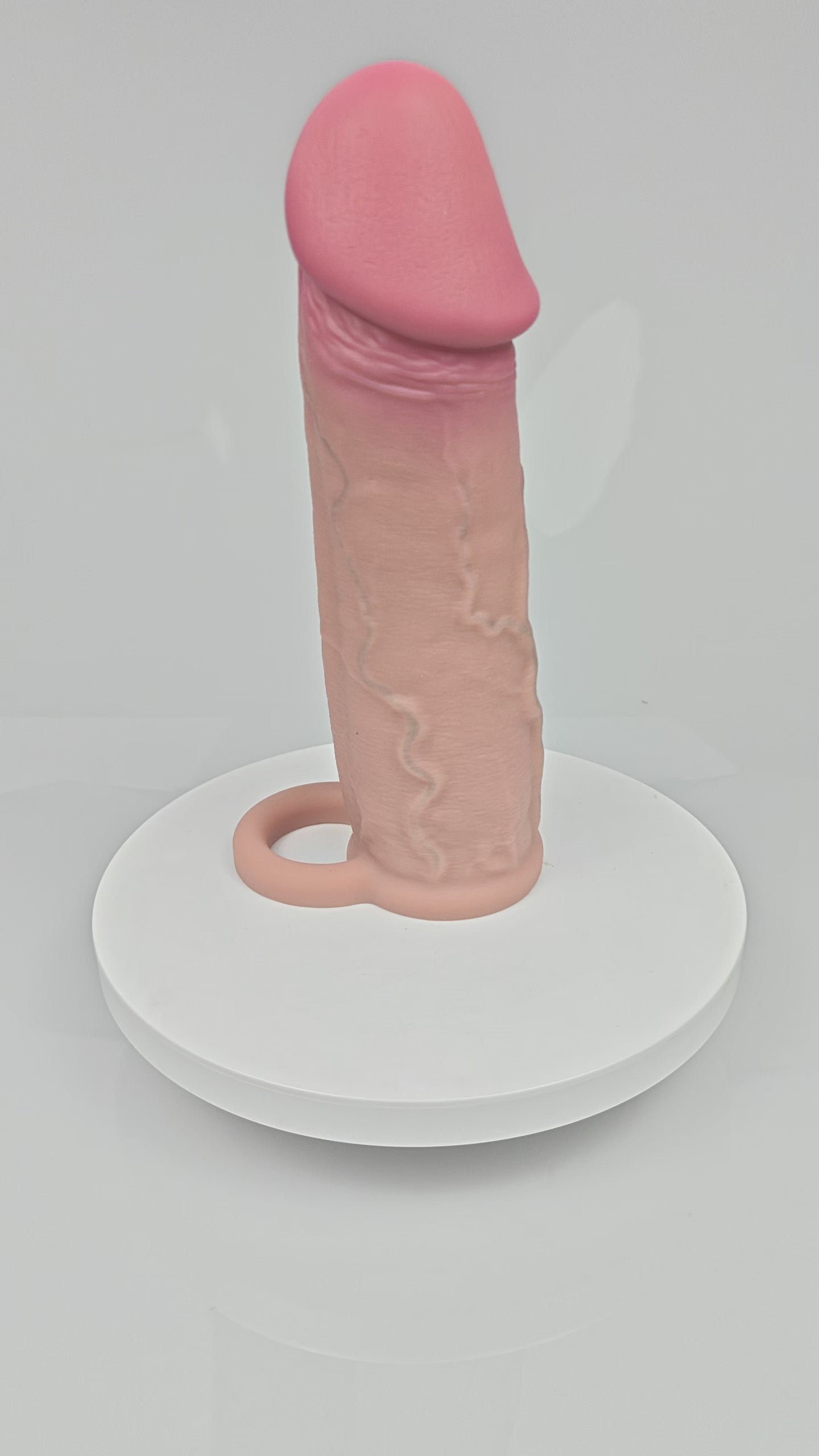 Jax 8.9"x 2.4" Sliding Skin Realistic Silicone Penis Sleeve with Cock Ring-8